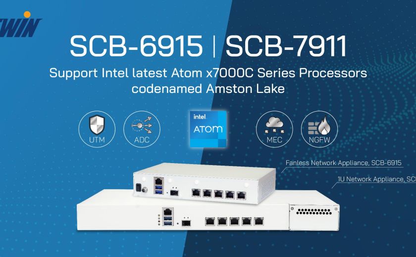 AEWIN SCB-6915 和 SCB-7911 支援英特尔最新的 Atom x7000C 系列处理器，代号 Amston Lake