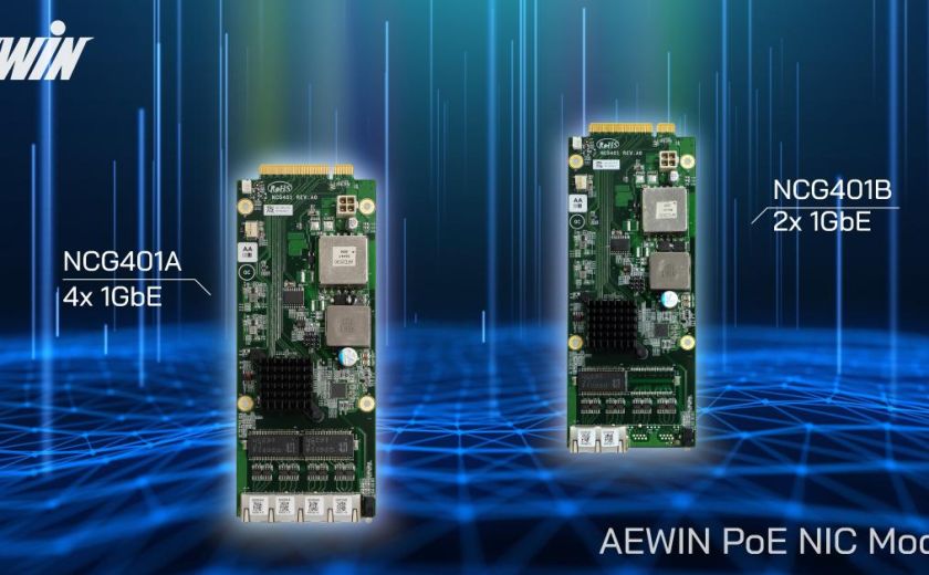 The NCG401 is AEWIN’s latest series of PoE+ NIC module
