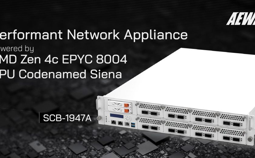 高效能网路设备，SCB-1947A 由 AMD Zen 4c EPYC 8004 处理器（代号：Siena）提供动力