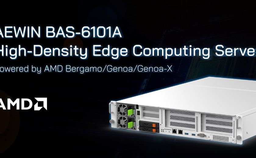 AEWIN High-Density Edge Computing Server, BAS-6101A Powered by AMD Bergamo/Genoa/Genoa-X