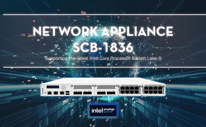 AEWIN 網路設備，SCB-1836，支援最新的英特爾核心處理器 Barlett Lake-S
